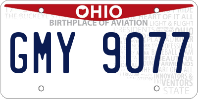 OH license plate GMY9077