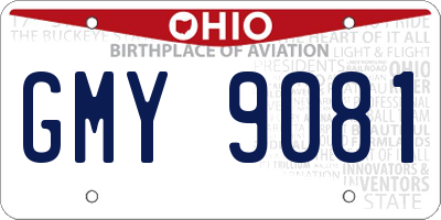 OH license plate GMY9081