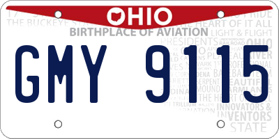 OH license plate GMY9115