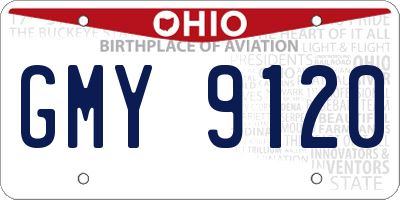 OH license plate GMY9120