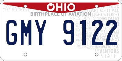 OH license plate GMY9122
