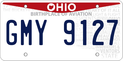 OH license plate GMY9127