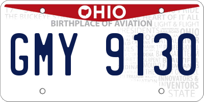 OH license plate GMY9130