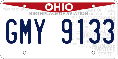 OH license plate GMY9133