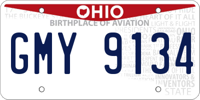 OH license plate GMY9134
