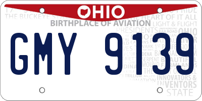 OH license plate GMY9139