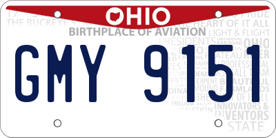 OH license plate GMY9151