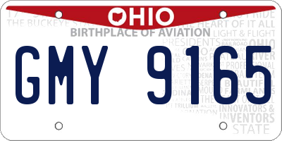 OH license plate GMY9165