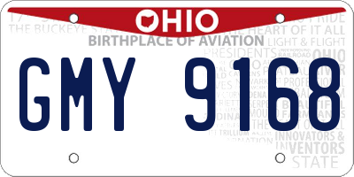 OH license plate GMY9168