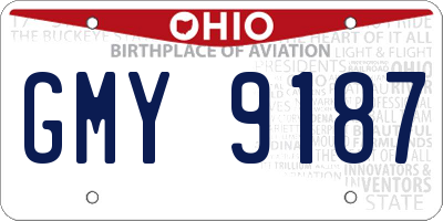 OH license plate GMY9187