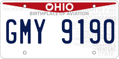 OH license plate GMY9190
