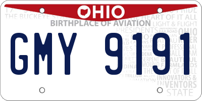 OH license plate GMY9191