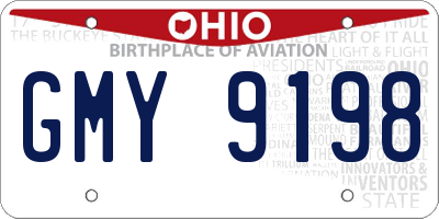 OH license plate GMY9198