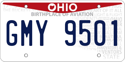 OH license plate GMY9501