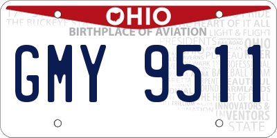 OH license plate GMY9511