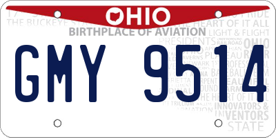 OH license plate GMY9514