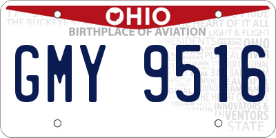 OH license plate GMY9516