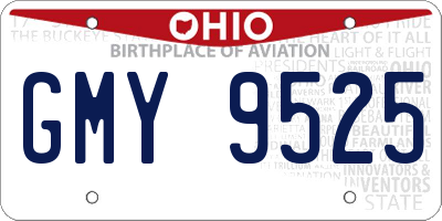 OH license plate GMY9525