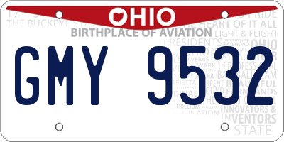 OH license plate GMY9532