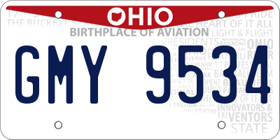 OH license plate GMY9534