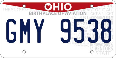 OH license plate GMY9538