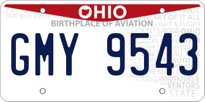 OH license plate GMY9543