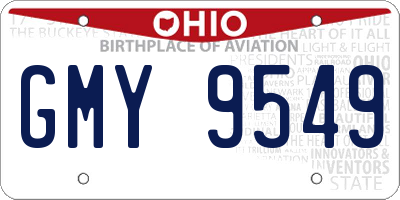 OH license plate GMY9549