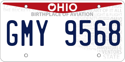 OH license plate GMY9568