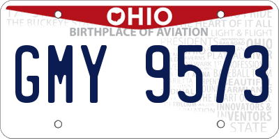 OH license plate GMY9573