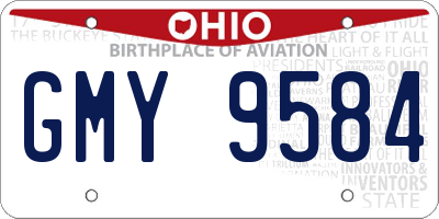 OH license plate GMY9584