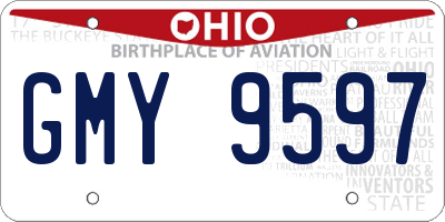 OH license plate GMY9597