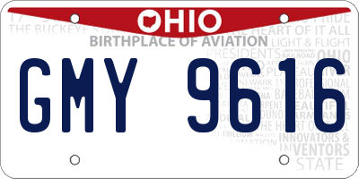 OH license plate GMY9616