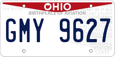 OH license plate GMY9627