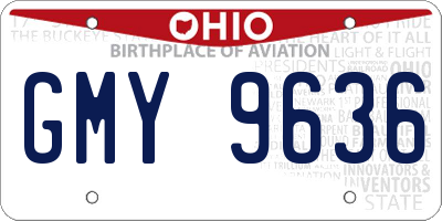 OH license plate GMY9636