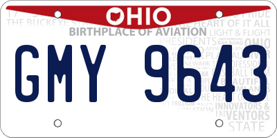 OH license plate GMY9643