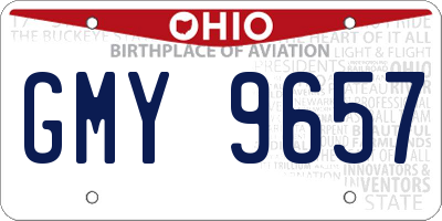 OH license plate GMY9657