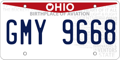 OH license plate GMY9668