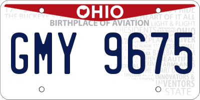 OH license plate GMY9675