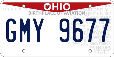OH license plate GMY9677