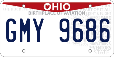 OH license plate GMY9686