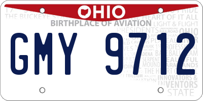OH license plate GMY9712
