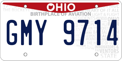 OH license plate GMY9714