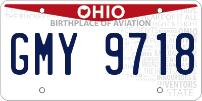 OH license plate GMY9718