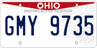 OH license plate GMY9735