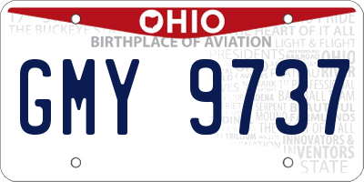 OH license plate GMY9737