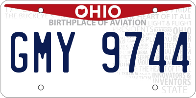 OH license plate GMY9744