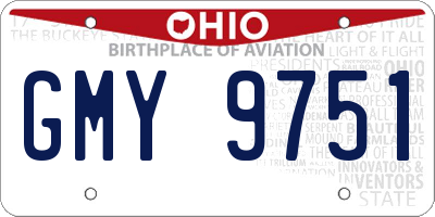 OH license plate GMY9751