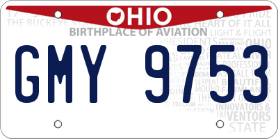 OH license plate GMY9753