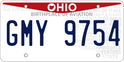 OH license plate GMY9754