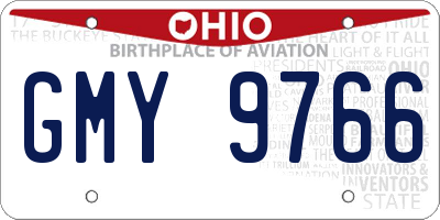 OH license plate GMY9766